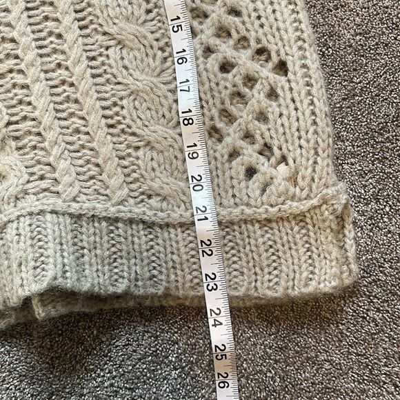 FREE PEOPLE Sweater MED Womens Open Stitch Chunky Knit Scoop Neck Wool Blend - Picture 8 of 9